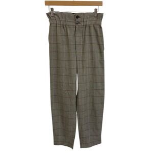 Madewell Plaid Herringbone Paperbag Pants Academia Career Preppy Corpcore 00‎